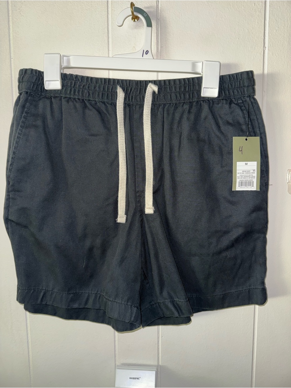 Goodfellow & Co Black Athletic Shorts with Cream Drawstring
